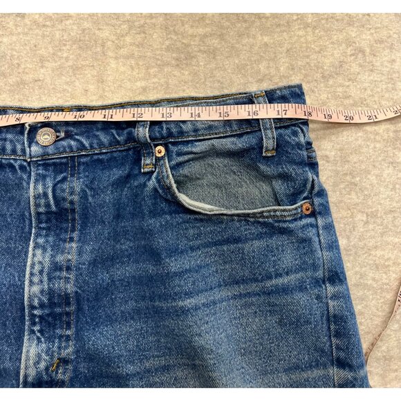 Vintage 80's DIY Cutoff Denim Jean Shorts Levi's Orange Label 38" Waist - Picture 7 of 9